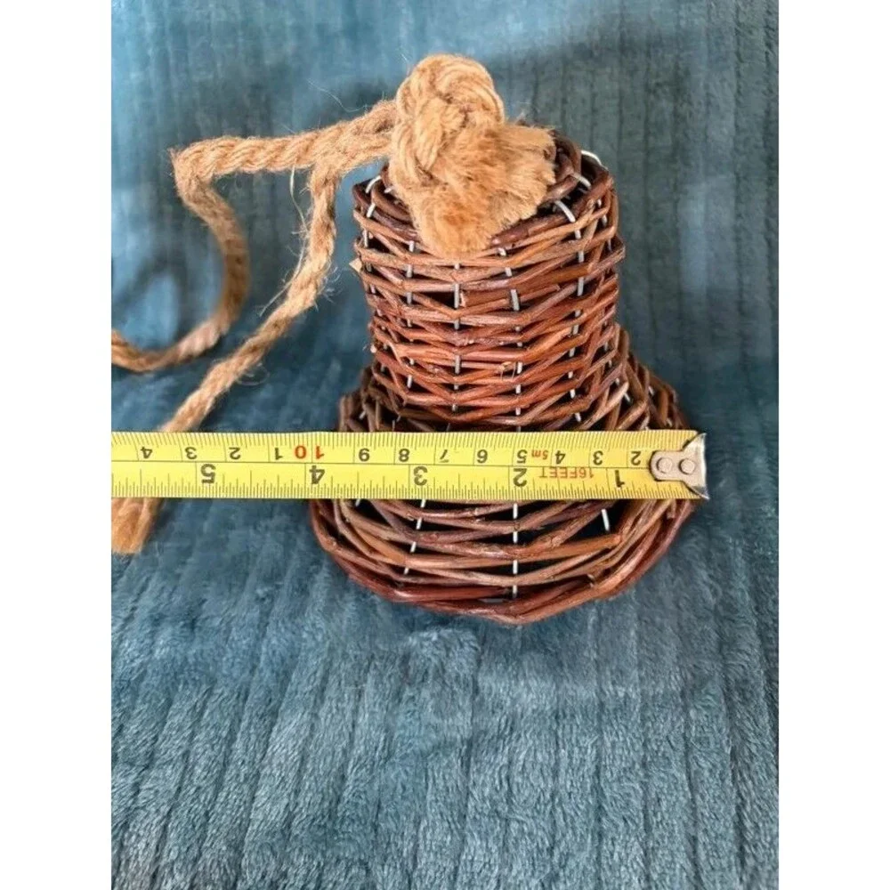 Rustic Grapevine Wicker Hanging Bell Farmhouse Decoration